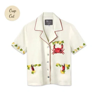 Tombolo 'just A Pinch' Cabana ~ Crop Cut In Sea-foam