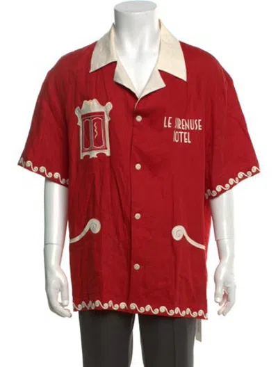 Pre-owned Tombolo Linen Patterned Shirt In Red