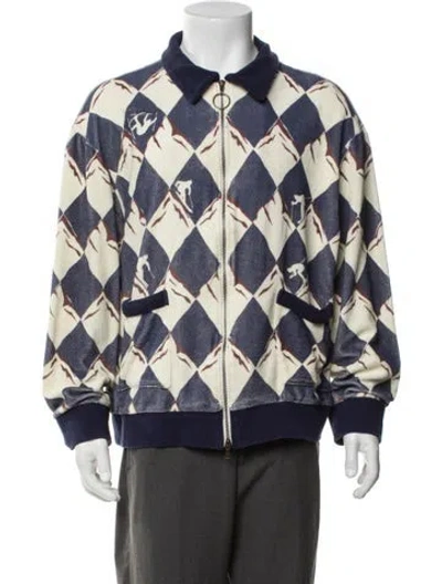 Pre-owned Tombolo Patterned Jacket In Green