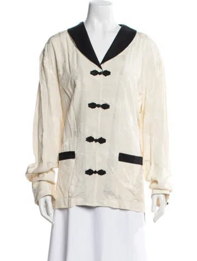 Pre-owned Tombolo Patterned Long Sleeve Top In Neutrals