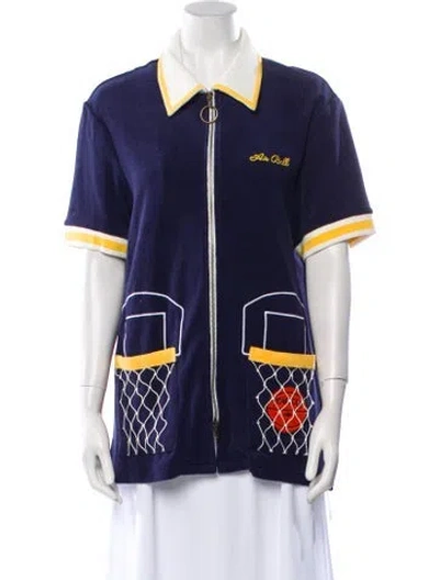 Pre-owned Tombolo Printed Jacket In Blue