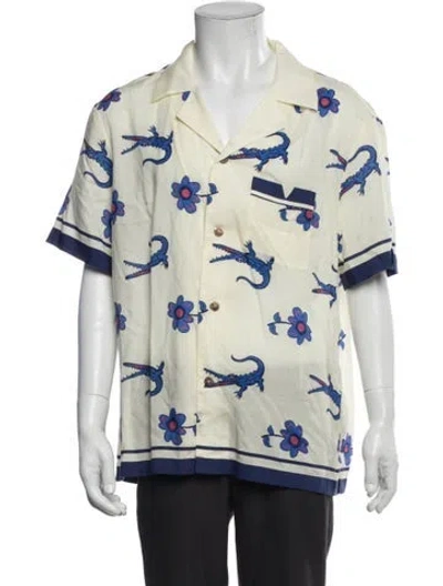 Pre-owned Tombolo Printed Short Sleeve Shirt W/ Tags In Multi