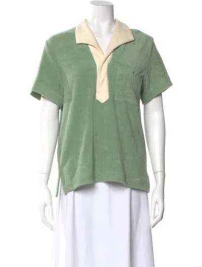 Pre-owned Tombolo Short Sleeve Polo In Green