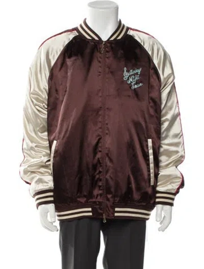 Pre-owned Tombolo Striped Bomber Jacket In Brown