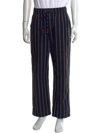 Pre-owned Tombolo Striped Pants In Blue