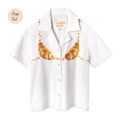 Tombolo 'teeny-weeny-croissantkini' ~ Crop Cut In White