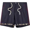 Tombolo 'vongole!' Cabana Shorts In Navy