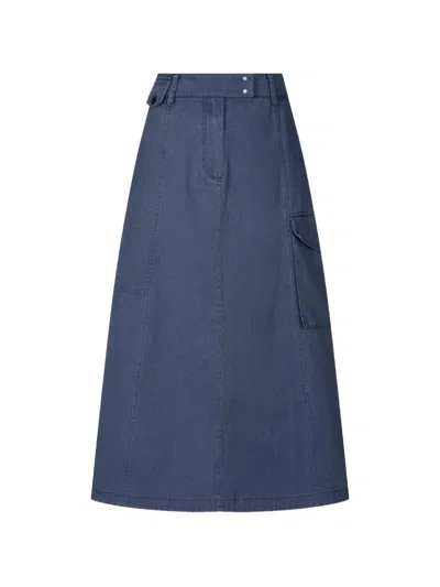 Tomboy A-line Cargo Skirt In Blue