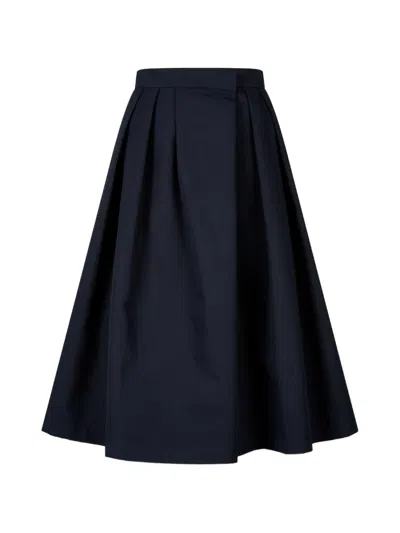 Tomboy A-line Cotton Skort In Blue