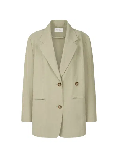 Tomboy Back Slit Jacket In Neutral