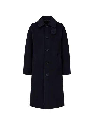 Tomboy Balmacaan Wool Coat In Blue