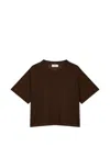 Tomboy Basic Short-sleeved T-shirt In Brown