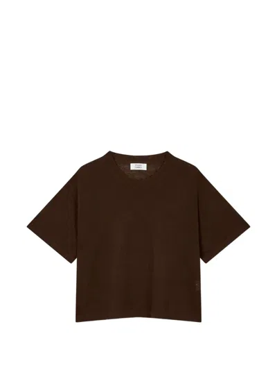 Tomboy Basic Short-sleeved T-shirt In Brown