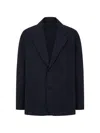 Tomboy Button Patch Pocket Jacket In Blue