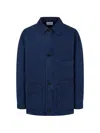 Tomboy Button-up Washed-effect Jacket In Blue