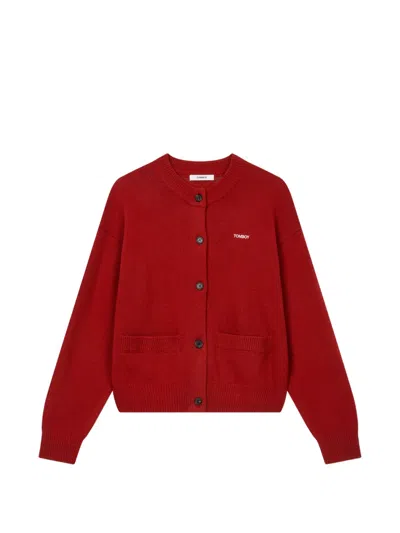 Tomboy Buttoned Cardigan In Pink