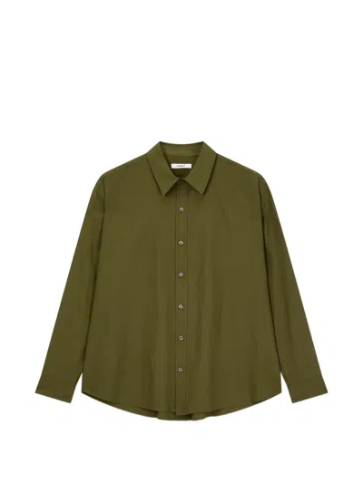 Tomboy Buttoned Long-sleeve Shirt In Green