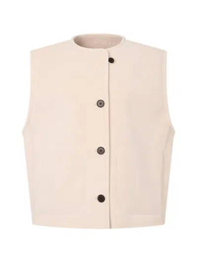 Tomboy Buttoned Vest In Neutral