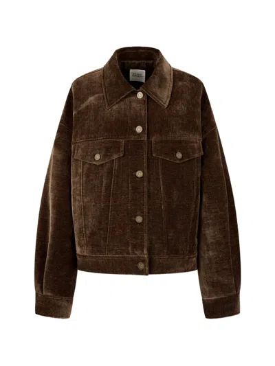 Tomboy Button-up Jacket In Brown