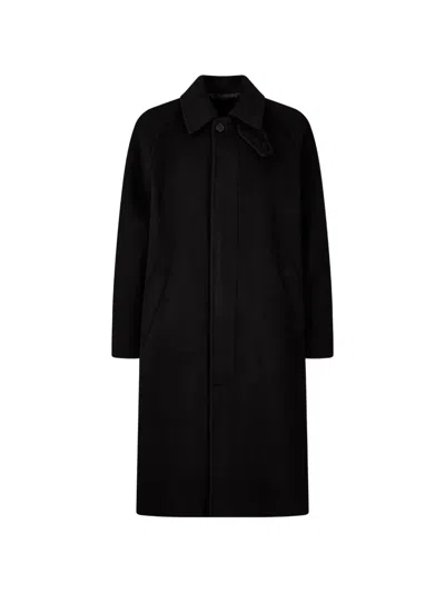 Tomboy Button-up Wool-blend Coat In Black
