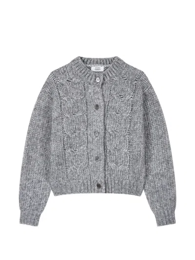 Tomboy Cable-knit Cardigan In Gray