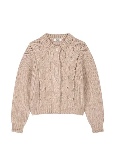 Tomboy Cable-knit Cardigan In Neutral