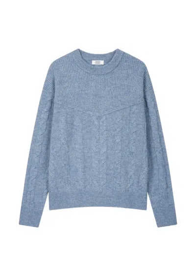 Tomboy Cable-knit Crew-neck Sweater In Red