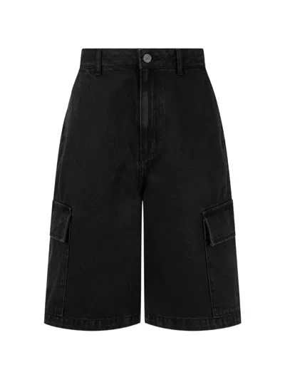 Tomboy Cargo Shorts In Black