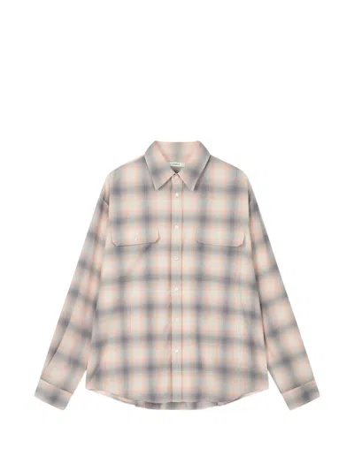 Tomboy Check Chest-pocket Shirt In White