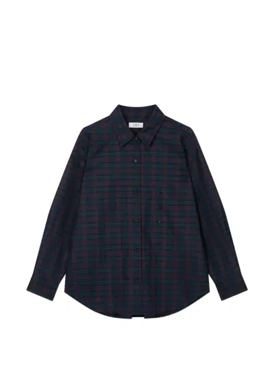 Tomboy Check Convertible Shirt In Blue