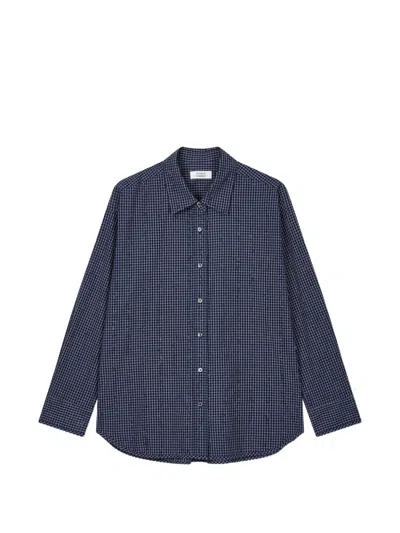 Tomboy Check Cotton Shirt In Blue