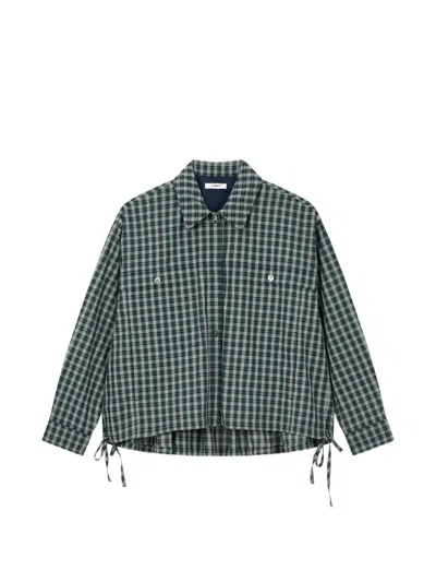 Tomboy Check-pattern Shirt In Green