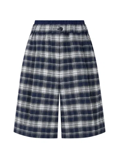 Tomboy Check-pattern Shorts In Blue