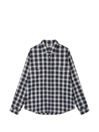 Tomboy Check Pocket Shirt In Black