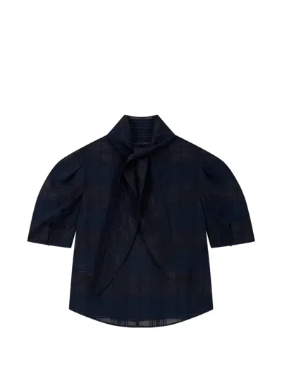 Tomboy Checkered Shirt In Black