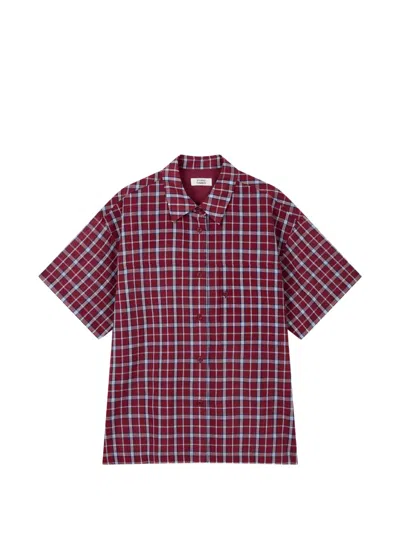 Tomboy Checkered Short-sleeved Shirt In Red
