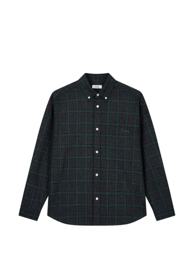 Tomboy Check-pattern Button-down Shirt In Green