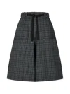 Tomboy Check-pattern Cargo Pants In Black