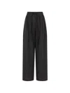 Tomboy Check-pattern Drawstring Trousers In Brown