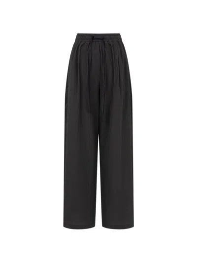 Tomboy Check-pattern Drawstring Trousers In Brown