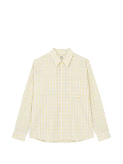 Tomboy Check-pattern Long-sleeve Shirt In Yellow