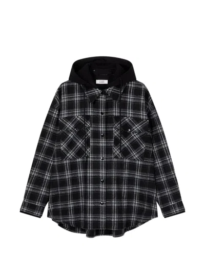 Tomboy Check-pattern Shirt In Black