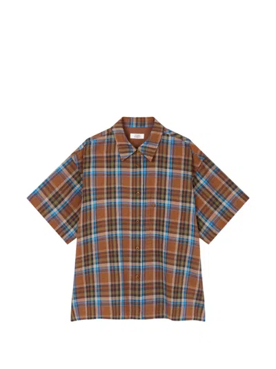 Tomboy Check-print Short-sleeve Shirt In Multi