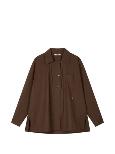 Tomboy Chest-pocket Shirt In Brown