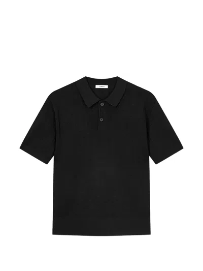 Tomboy Collared Polo Shirt In Black