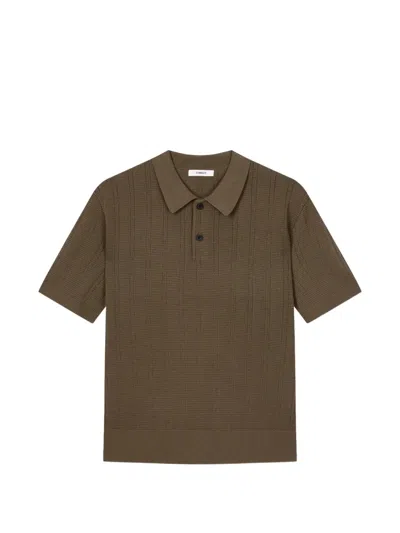 Tomboy Collared Polo Shirt In Brown