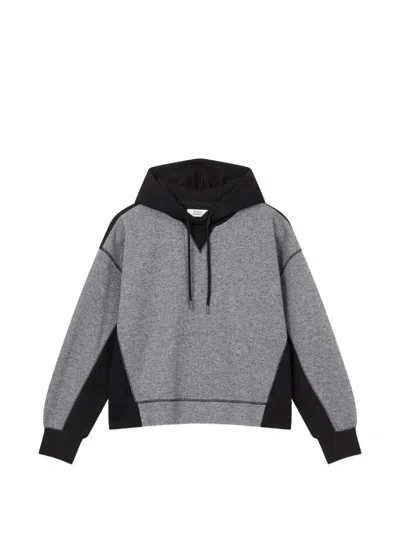 Tomboy Colour-block Logo-print Hoodie In Gray
