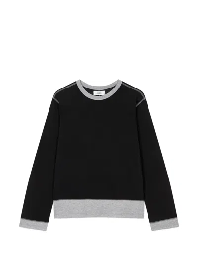 Tomboy Contrast-stitch T-shirt In Black