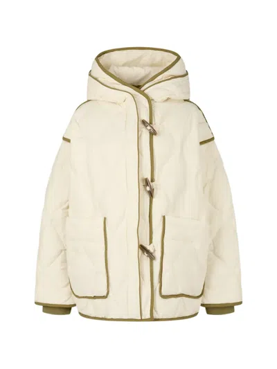 Tomboy Contrast-trim Quilted Jacket In Neutral