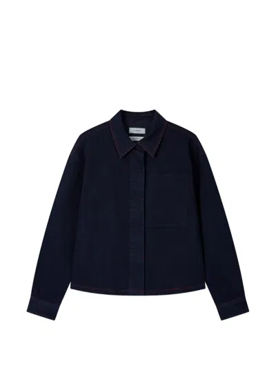 Tomboy Corduroy Denim Shirt In Black